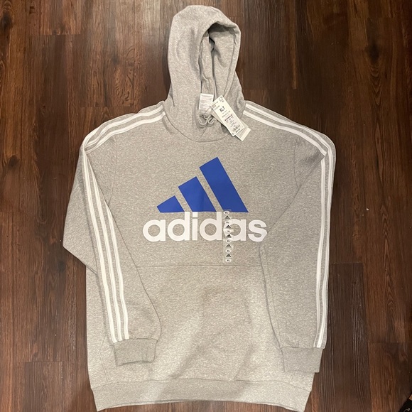Adidas men’s hoodie with striped sleeves - Picture 1 of 1